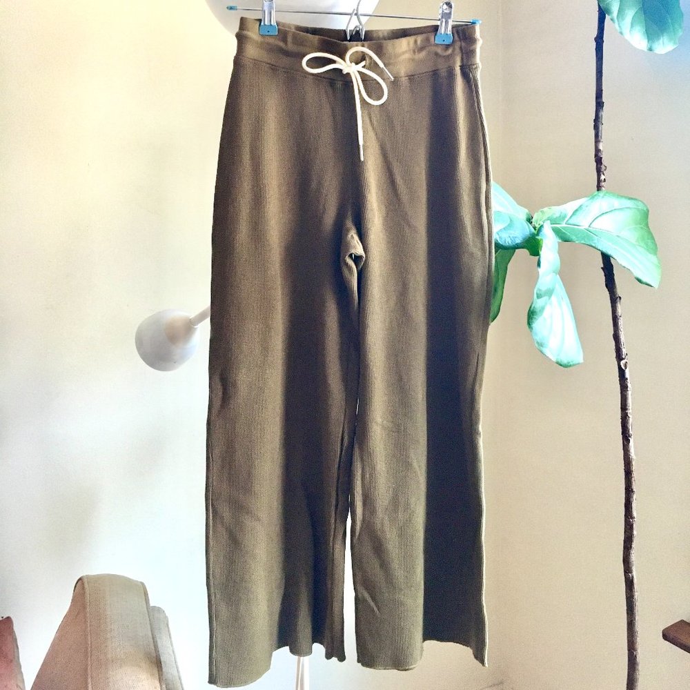 NWOT MATE the Label thermal lounge pants - moss XS/S